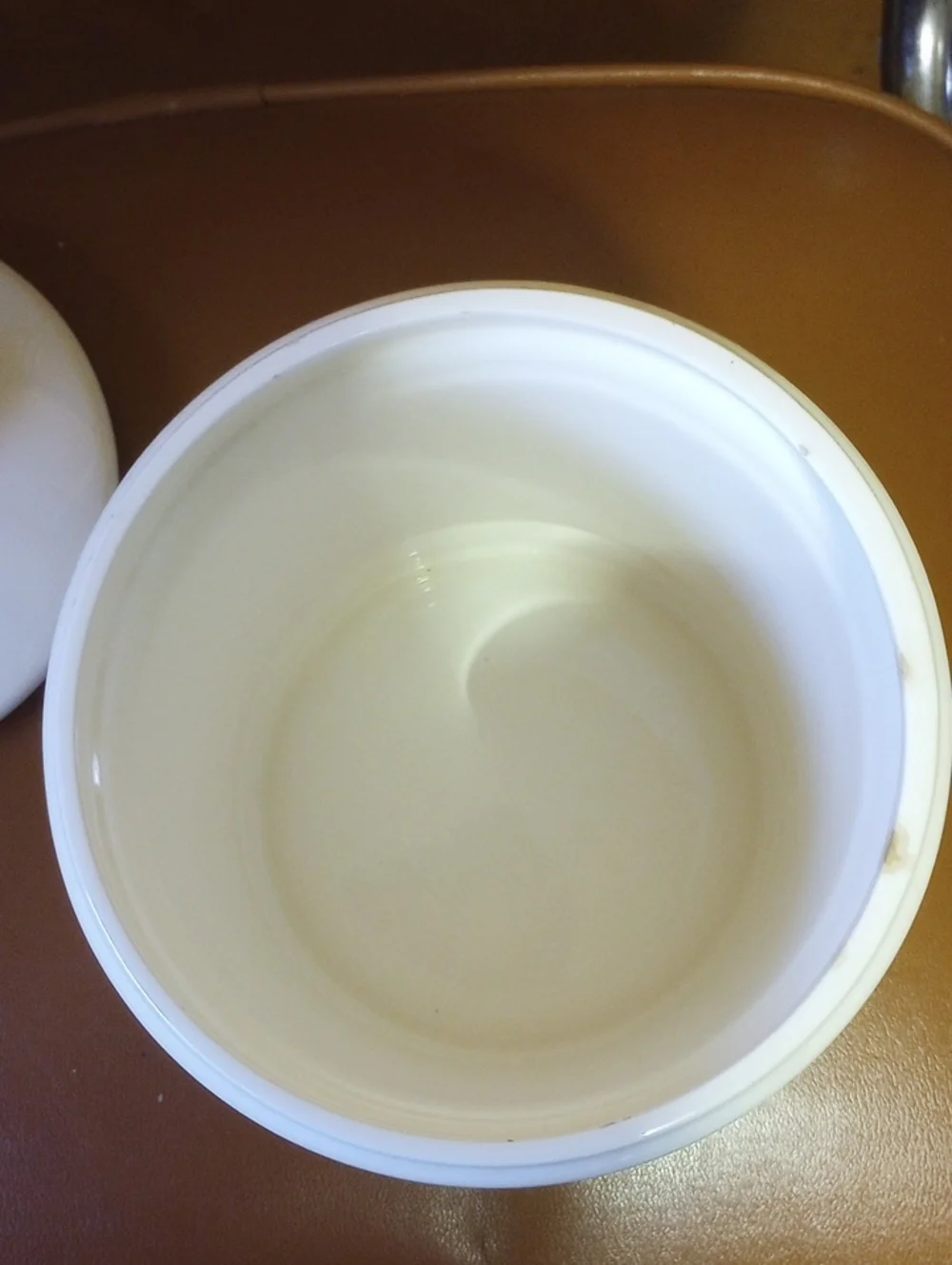 Creamy White Ceramic Strawberry & Floral Round Vintage Storage Canister w/ Lid